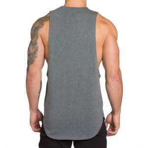 Camiseta sin mangas de punto de elastano transpirable personalizable para hombre, con estampado personalizado, bordado, para uso casual en el gimnasio, con logotipo privado, precio al por mayor - Product Image 2