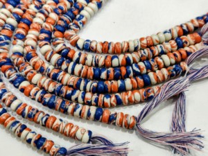 Perles en pierre d'agate Fordite multicolores, lisses, en forme de rondelle, pour la création de bijoux, brin de 8 pouces - Product Image 1
