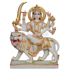 Murti de Mármol Ambe Maa |   Fabricante de Estatuas de Ambe Mata en Mármol Blanco Hechas a Mano – Maliyas - Product Image 1