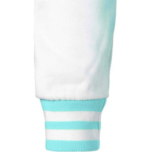 Veste de sport pour homme en coton et polyester, turquoise et blanc, décontractée, printemps, fermeture éclair, col rabattu, manches régulières - Product Image 3
