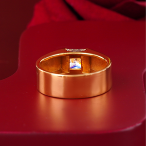 Bague de fiançailles solitaire en or 14 carats avec diamant de laboratoire taille princesse 2,05 carats VVS-VS DEF, sertie à griffes, certifiée IGI, bijoux de mariée - Product Image 4