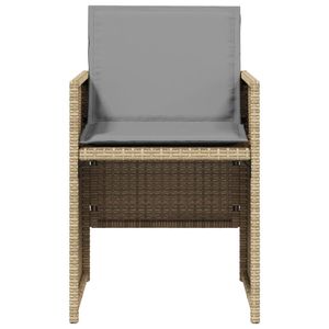 Chaise de patio pliable standard en polyrotin beige mélangé, confortable et élégante - Product Image 5