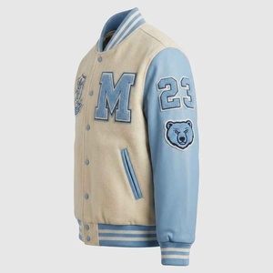 Custom Letterman Varsity <b>Jackets</b> Wool Body Genuine leather Sleeves Winter Wear <b>Smart</b> and Stylish <b>Men</b> Varsity <b>Jacket</b> - Product Image 3