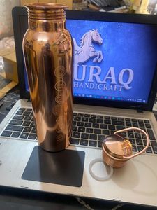 Copper Water <b>Bottle</b> 1L Portable Minimalist Design for Travel - Product Image 5