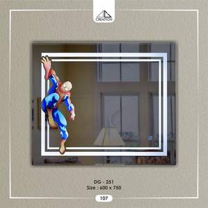 Eleve sus espacios con este elegante espejo LED moderno de pared, sin marco, con diseño artístico decorativo, ecológico y antivaho. - Product Image 5