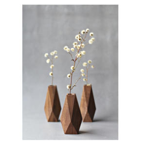 Vase à fleurs en bois naturel de bonne qualité, style classique pour décoration intérieure, décoration de table, offre spéciale, meilleure pièce - Product Image 5