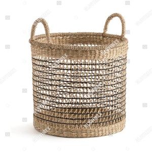 Top Selling Seagrass Eco-Friendly Rustic Round <b>Baskets</b> Set of 2 3 Handwoven Home & Laundry Storage Organization - Product Image 5
