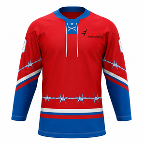 Maillot de hockey sur glace personnalisé, vêtements de sport performants avec une construction durable, un tissu flexible et un confort excellent pour les actifs - Product Image 1