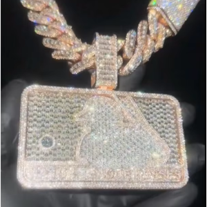 CONCEPTION Cadena de Plata de Ley Personalizada con Baño de Oro de Dos Tonos y Moissanita VVS, Tendencia, Superventas, Estilo Hip Hop, Lujosa, Unisex - Product Image 1