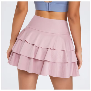 Custom Plus Size Women's Beach Tennis Layered <b>Skirt</b> Spandex/Polyester Material Silk Screen Printed Front Custom Team Name - Product Image 5