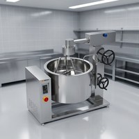 Marmite à vapeur rotative à induction Amicook 380V/440V, robot culinaire puissant pour sauces, cuisson facile, nettoyage facile, motorisé