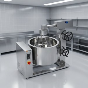 Olla de vapor con inducción y revestimiento giratorio Amicook 380V/440V, procesador de alimentos potente para cocinar salsas, fácil de limpiar, motorizado. - Product Image 6