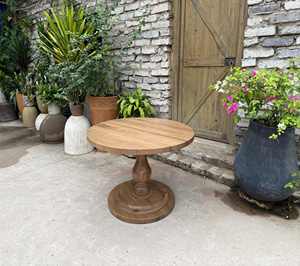 Rustic Brown Recycled Wood Oak <b>Table</b> Furniture for Home Use from VietNam Square Solid Wood Dining <b>Table</b>, <b>Walnut</b>, Pine - Product Image 4