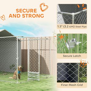 Gabbia per Cani XXL in Acciaio Inossidabile con Telaio in Alluminio per Allevamento - Product Image 2