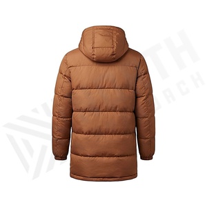 Hooded Quilted Waterproof <b>Bubble</b> Jacket Black Full Sleeve Winter Windproof Cotton Shell Knitted Fabric Polyester Filling Stand - Product Image 2