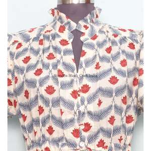 Robes d'été pour femmes, style unique, longueur courte, en coton doux et lisse de qualité supérieure, à manches courtes. - Product Image 4