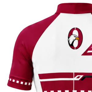 Manufacturer Custom Wine Red <b>White</b> <b>Cycling</b> <b>Jersey</b> Short Sleeve Racing Bike Top Breathable Performance <b>Cycling</b> Wear Custom Design - Product Image 4
