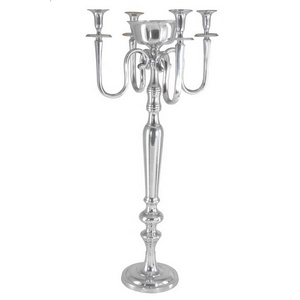 Axiom Home Acentos Candelabro de aluminio hecho a mano Vela única Tarro Centro de mesa para decoración de boda Decoración del hogar Material de metal - Product Image 3