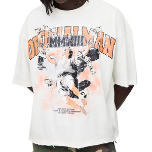 Camiseta Oversize de Algodón 100% de Lujo Personalizada para Hombre, para Estampado Puff, Estilo Urbano con Logotipo Delantero y Trasero, de Gran Gramaje 2026 - Product Image 6