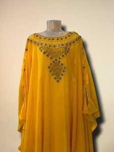 Wholesale AWAIS HOUSE Luxury 2-Piece <b>Set</b> Muslim Women Modest Simple Solid Chiffon Beaded Robe Floor-Length A-Line Evening/Formal - Product Image 1