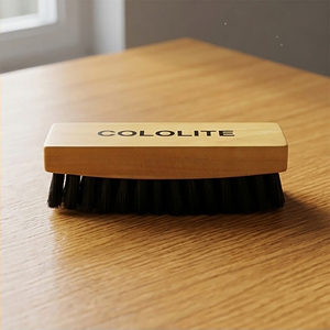 Black Wood Handle Long Handle Nylon Shoe Cleaning Brush for Leather and <b>Car</b> <b>Interior</b> Care - Product Image 2