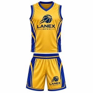 Ensemble d'uniformes de basket-ball de qualité supérieure avec logo personnalisé, nom et numéro du joueur, maillots et shorts de basket-ball personnalisés - Product Image 1