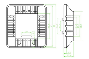 Caja de Distribución Personalizada OEM de ABS de 90x83x34mm con Protección IP54 AK-N-13, Módulo PCB Pulido, Sensor de Temperatura y Humedad - Product Image 5