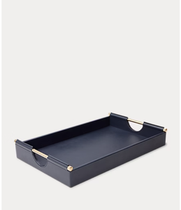 Premium Leather Serving Tray with Metal Handles Premium Decorative Tray for Coffee <b>Table</b> Hotel and Home Use - Product Image 6