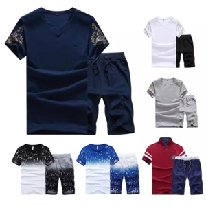 Ensemble de shorts d'été pour homme personnalisé en deux pièces, décontracté, respirant, séchage rapide, polyester/coton, fabrication directe en usine - Product Image 4
