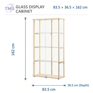 Modern Tempered Glass Display <b>Cabinet</b> for Living Room and Hotel Furniture Minimalist Design - Product Image 2