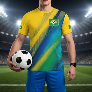 เสื้อฟุตบอลทีมชาติแบบกำหนดเอง เสื้อยืดฝึกซ้อมฟุตบอลแบบคอกลมสำหรับทุกเพศ ชุดกีฬา รับผลิตตามสั่ง ขายส่งจำนวนมาก - Product Image 2