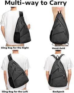 Sac à dos de pickleball personnalisé de haute qualité, écologique, avec poches zippées, support de raquette et sac à dos de sport d'extérieur - Product Image 5