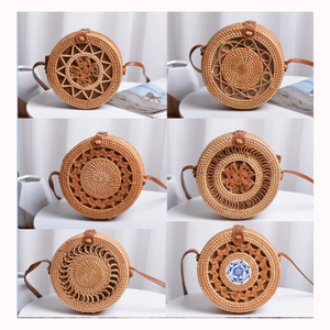 Vietnam Handmade Rattan Woven Crossbody <b>Bag</b> Natural <b>Straw</b> Shoulder Handbag <b>for</b> <b>Summer</b> Beach Holiday and Travel - Product Image 1