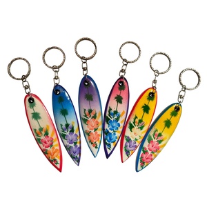 Vendita calda su misura <span class=keywords><strong>in</strong></span> <span class=keywords><strong>legno</strong></span> fiore tavola da surf <span class=keywords><strong>portachiavi</strong></span> 10 cm aerografo fatto a mano <span class=keywords><strong>portachiavi</strong></span> per Souvenir regalo - Product Image 4
