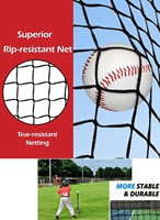 Equipo de Entrenamiento de Béisbol Waising Sports 7X7, Red de Práctica para Bateo y Lanzamiento, Postes de Acero/Fibra de Vidrio, Color Negro/Personalizado