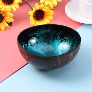 Bol en noix de coco artisanal personnalisé Design mignon Bols décoratifs durables en laque pour la cuisine - Product Image 4