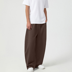 Pantalon de survêtement ample en coton 100 % pour homme, avec cordon de serrage et ourlet resserré, vente en gros OEM - Product Image 5