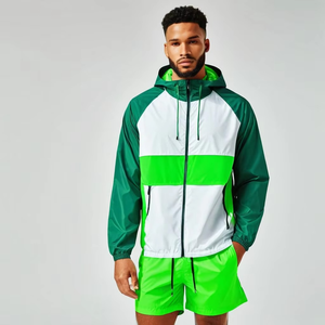 Chándal Deportivo Reflectante con Logotipo Personalizado OEM, Chándal Cortavientos de Nailon para Hombre, Conjuntos de Nailon con Franjas Blancas para Hombre - Product Image 4