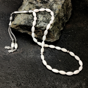 Tasbih en os sculpté à la main, 33/99 perles, perles de Dhikr pour hommes et femmes - Product Image 2