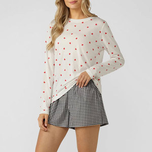 Chemise imprimée personnalisée de haute qualité pour femmes, design extérieur, manches longues, 90% polyester, 10% élasthanne, haut tricoté très extensible - Product Image 4
