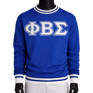 Suéter de la Fraternidad Phi Beta Sigma, Tejido Premium, Bordado Personalizado con Letras Griegas, Sudadera Estilo Streetwear, Fabricante de Ropa - Product Image 1
