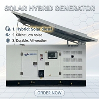 Système d'alimentation hybride 10kW 15kW 20kW 25kW 30kW 50kW, groupes électrogènes diesel silencieux, générateur d'urgence, centrale électrique solaire silencieuse