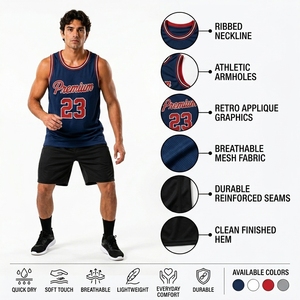 Maillot de basket-ball en mesh personnalisé avec nom et numéro, sublimation, OEM, vente en gros, étiquette privée, usine - Product Image 3