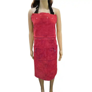 Heavy-Duty Sleeveless Leather Welding Apron Cowhide Split Industrial <b>Fire</b>-Resistant CE Certified Safety Work Clothing for - Product Image 2
