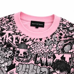 <b>Men's</b> Breathable Plus Size <b>Pink</b> Graphic Print Oversized Hip Hop T-<b>Shirt</b> Short Sleeve Cartoon Streetwear Tee - Product Image 5