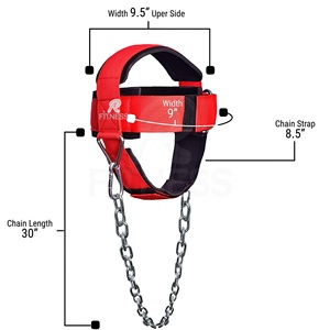 Sangles de musculation réglables, légères et antidérapantes avec boucle pour l'entraînement de musculation, logo personnalisé, harnais de cou et de tête - Product Image 5