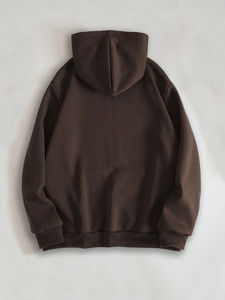 Sudadera con Capucha Unisex de Alta Calidad 100% Algodón, Sólida, con Pedrería, Costuras Personalizadas, Forro, para Invierno, Tallas Grandes, para Hombre, Gruesa - Product Image 3