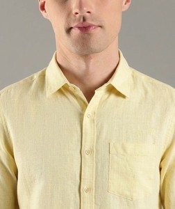 Chemise décontractée Enovate pour homme, à double boutonnage, manches longues, respirante, 100 % coton, avec logo au col arrière, pour le printemps - Product Image 2
