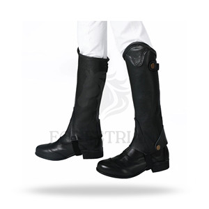 Horse <b>Riding</b> Half <b>Chaps</b> Customized Equestrian Leather <b>Chaps</b> for Training <b>Riding</b> and Competition Use - Product Image 4