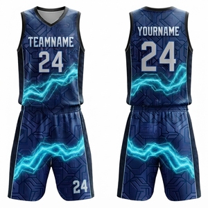 Ensembles d'uniformes de basketball d'été respirants sur mesure OEM par sublimation, grandes tailles, maillots - Product Image 1